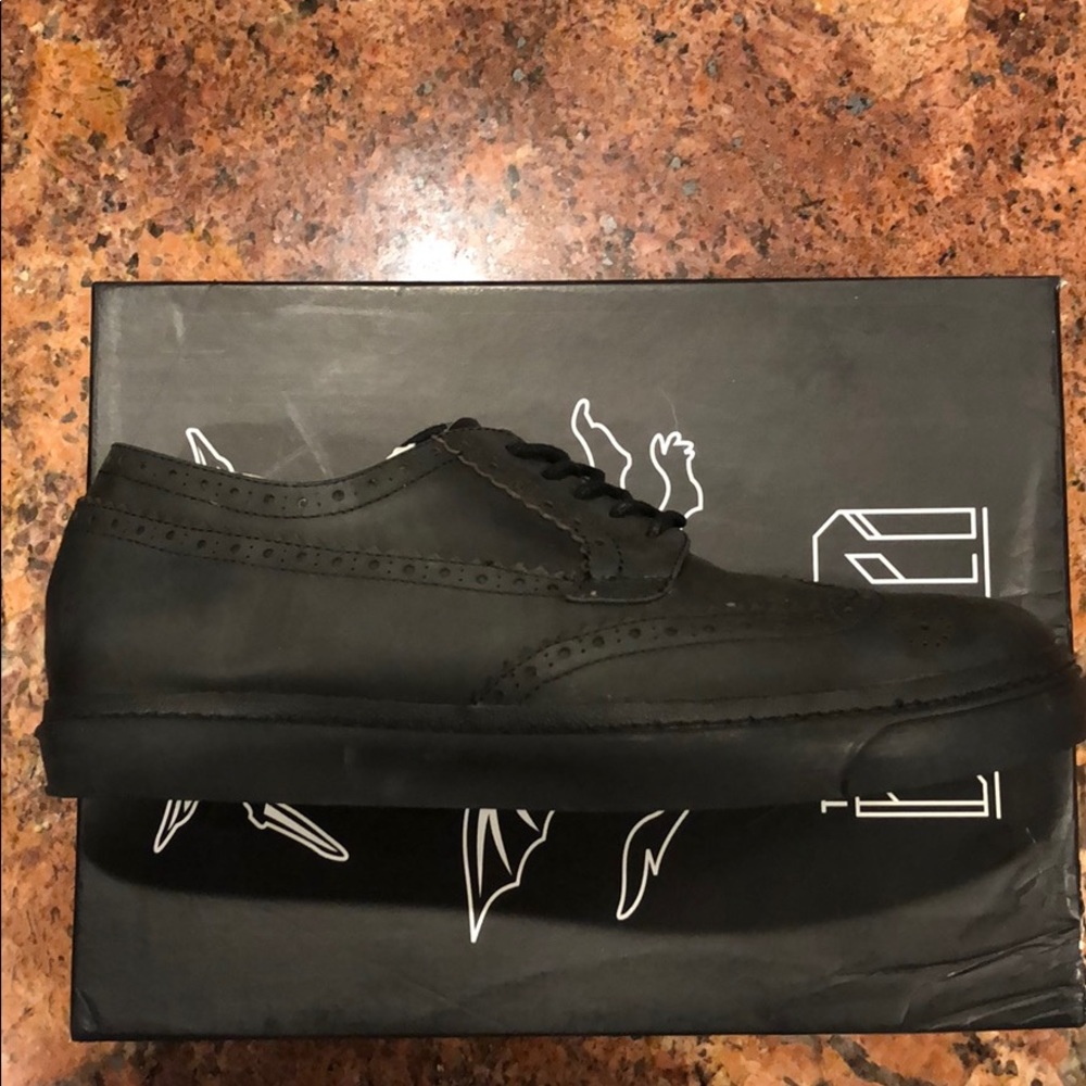 The Damned Piano-Man Black Men’s Leather Sneakers - Picture 3 of 8